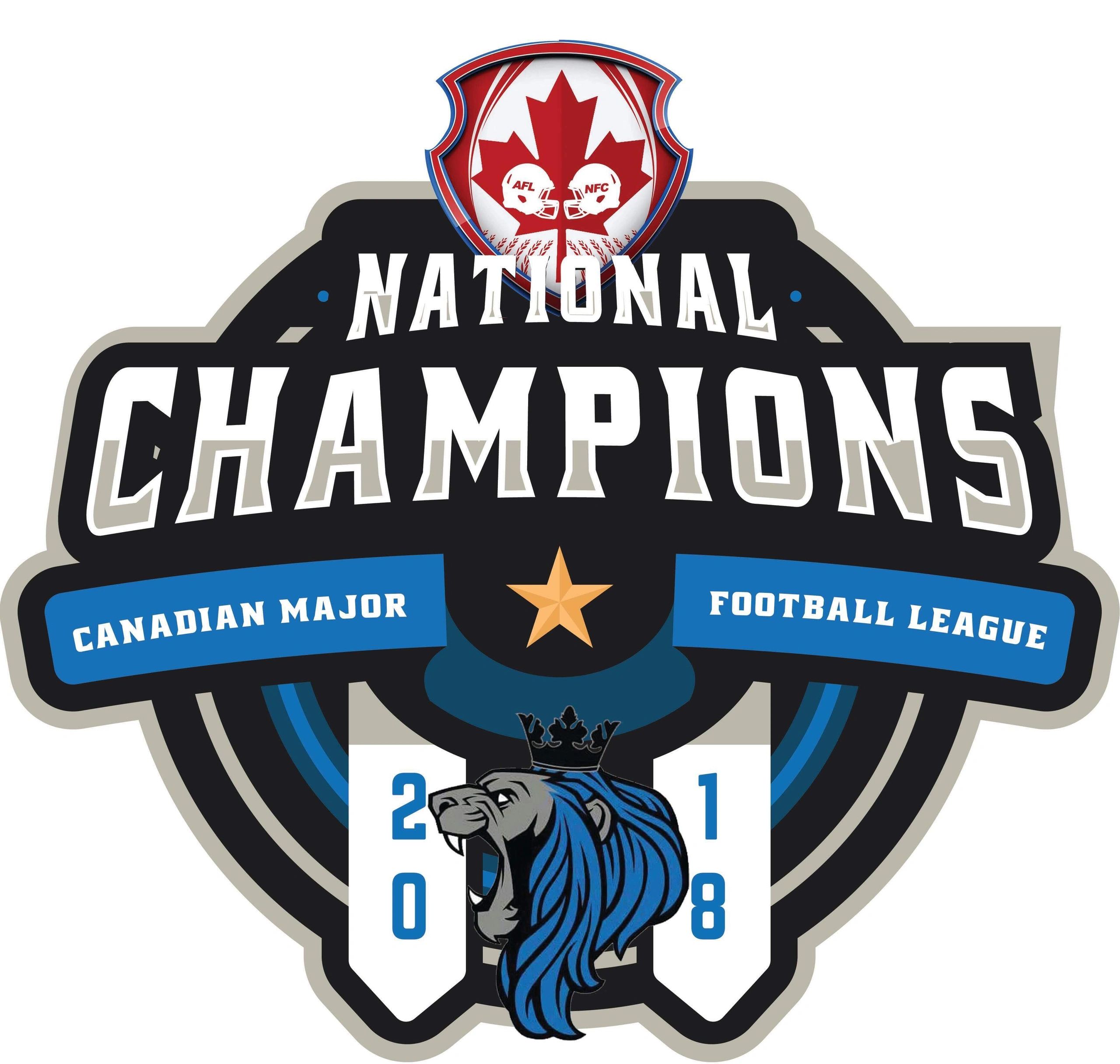 2018 Canadian Major Football League National Champions logo